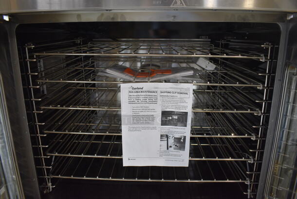 BRAND NEW! 2021 Garland Model MCO-GS-10 Stainless Steel Commercial Natural Gas Powered Full Size Convection Oven w/ view Through Doors, Metal Oven Racks and Thermostatic Controls. Stock Picture Used For Gallery. Does Not Include Legs. 60,000 BTU. 38x38x33 - Image 4 of 10