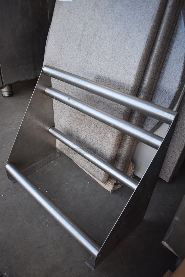 Metal Shelf w/ Wall Mount Brackets. 22x12x9 - Image 3 of 3