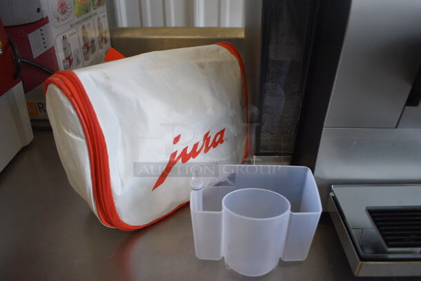 2019 Jura Z8 Type 729 Countertop Automatic Espresso Machine w/ Jura Cool Control Milk Container and Bag of Extra Pieces. Unit Was Used Approximately 20 Times Then Was Professionally Refurbished By Jura Within The Last Month. 120 Volts, 1 Phase. 13x18x15. Tested and Working! - Image 4 of 11
