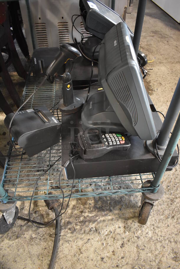 Micros 15" POS Monitor, Epson M129H Receipt Printer, Barcode Scanner, Credit Card Reader and Metal Cash Drawer. - Image 2 of 11