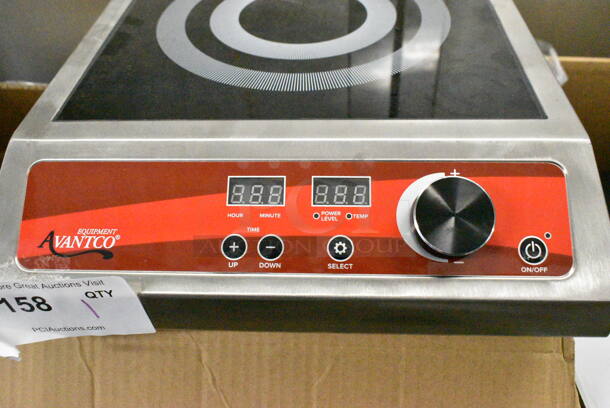 BRAND NEW SCRATCH AND DENT! 2024 Avantco 177IC1800 Stainless Steel Countertop Induction Range / Cooker. 120 Volts, 1 Phase. - Image 5 of 7