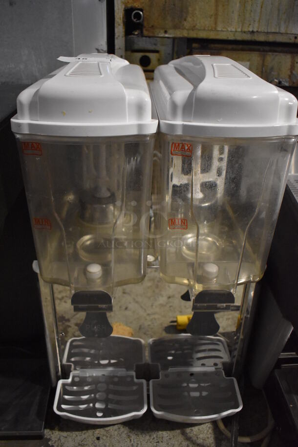 CY-18LJ2 Metal Commercial Countertop 2 Hopper Refrigerated Beverage Machine. 110 Volts, 1 Phase. 17x20x28. Tested and Working! - Image 1 of 5