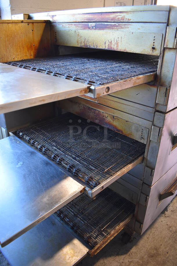 3 Lincoln Impinger 1622-000-U-K1819 Stainless Steel Commercial Electric Powered Conveyor Pizza Oven on Commercial Casters. New Elements Were Installed In All Decks 2 Years Prior To Removal. New Control Module Was Installed on the Bottom Deck 1 Week Prior to Removal. 120/208 Volts, 3 Phase. 80x62x67. 3 Times Your Bid! Pulled From a Working Environment! - Image 5 of 8
