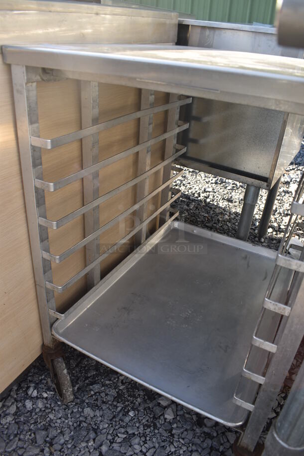 Metal Commercial Pan Transport Rack on Commercial Casters. 21x25x31 - Image 3 of 3