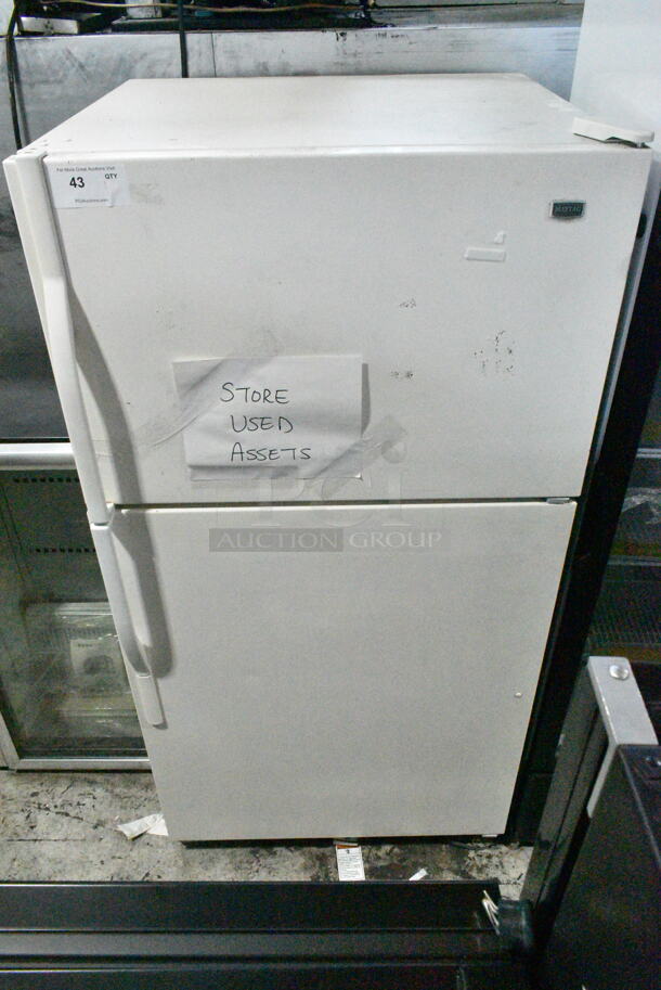 Maytag M1TXEGMYW01 Metal Cooler w/ Freezer. 115 Volts, 1 Phase. Tested and Powers On But Does Not Get Cold
 - Image 1 of 8