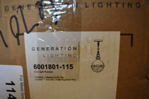 BRAND NEW SCRATCH AND DENT! Generation Lighting 6001801-115 One Light Pendant