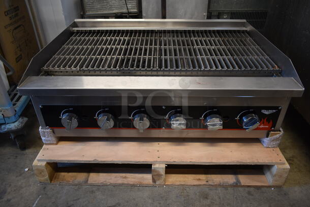 BRAND NEW SCRATCH AND DENT! Vollrath CBL90362 Stainless Steel Commercial Countertop Natural Gas Powered Charbroiler Grill.  - Image 1 of 11