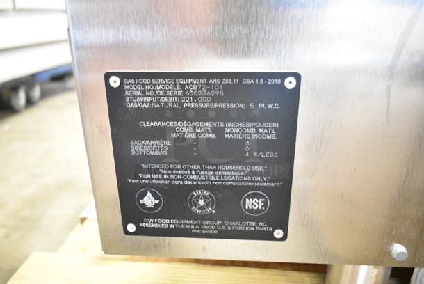 BRAND NEW SCRATCH AND DENT! Vulcan ACB72-101 Stainless Steel Commercial Natural Gas Low Profile 72" Medium-Duty Radiant Gas Countertop Charbroiler. 221,000 BTU - Image 8 of 8