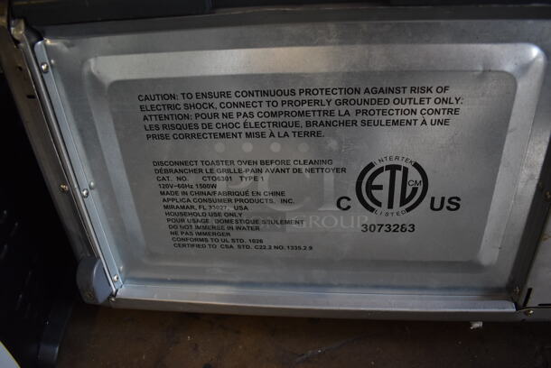 Black & Decker Metal Countertop Microwave Oven. 120 Volts, 1 Phase. 19x12x10 - Image 5 of 9