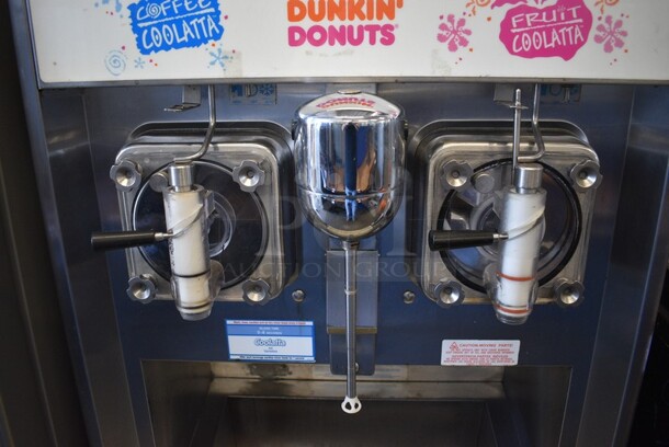 Taylor Model 342D-27 Stainless Steel Commercial Floor Style Air Cooled 2 Flavor Frozen Beverage Machine w/ Drink Mixer Attachment on Commercial Casters. 208-230 Volts, 1 Phase. 26x34x60 - Image 3 of 8
