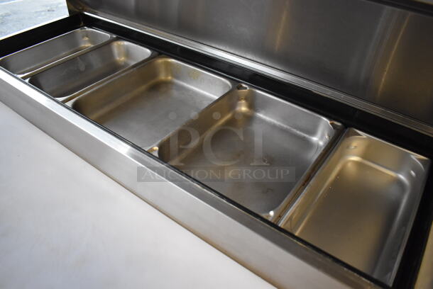 2019 Atosa MPF8202GR Stainless Steel Commercial Pizza Prep Table on Commercial Casters. 115 Volts, 1 Phase. 67x35x43. Tested and Working! - Image 4 of 9