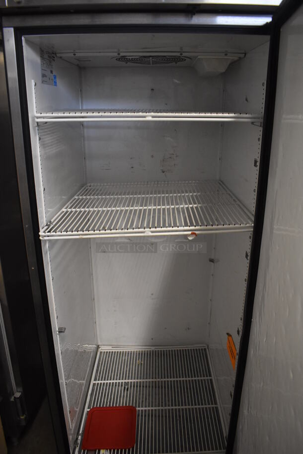 2012 True TG1R-1S ENERGY STAR Stainless Steel Commercial Single Door Reach In Cooler w/ Poly Coated Racks on Commercial Casters. 115 Volts, 1 Phase. 29x35x83. Tested and Working! - Image 5 of 8