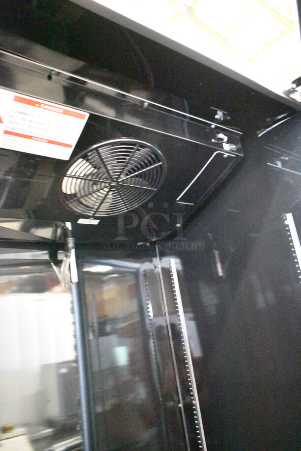 BRAND NEW SCRATCH AND DENT! 2024 True CVM-27-HC Metal Commercial Single Door Reach In Cooler Merchandiser w/ Poly Coated Racks. See Pictures for Broken Glass. 115 Volts, 1 Phase. Tested and Working! - Image 6 of 8