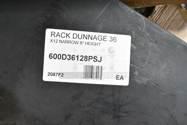 4 BRAND NEW SCRATCH AND DENT! Items Including 3 Regency 600D36128PSJ 36" x 12" x 8" Plastic Narrow Dunnage Rack - 750 lb. Capacity and 1 Gray Poly Slim Jim Trash Can. 4 Times Your Bid!  - Image 6 of 7