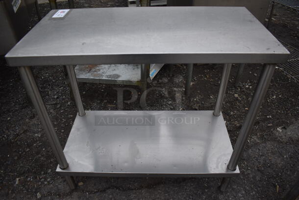 Stainless Steel Table w/ Metal Under Shelf. 18x36x34