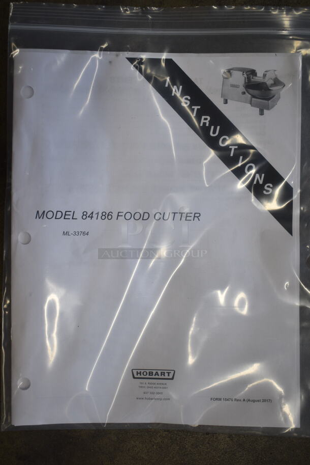 BRAND NEW SCRATCH AND DENT! Hobart 84186 Stainless Steel Commercial Countertop 15 lb. Buffalo Chopper Food Processor with #12 Hub and S Blade. 115 Volts, 1 Phase. Tested and Working!  - Image 7 of 8
