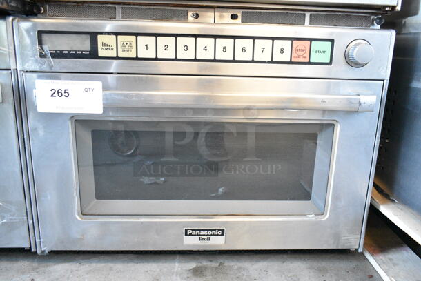 Panasonic NE-3280 Stainless Steel Commercial Countertop Electric Powered Microwave Oven.  - Image 1 of 4