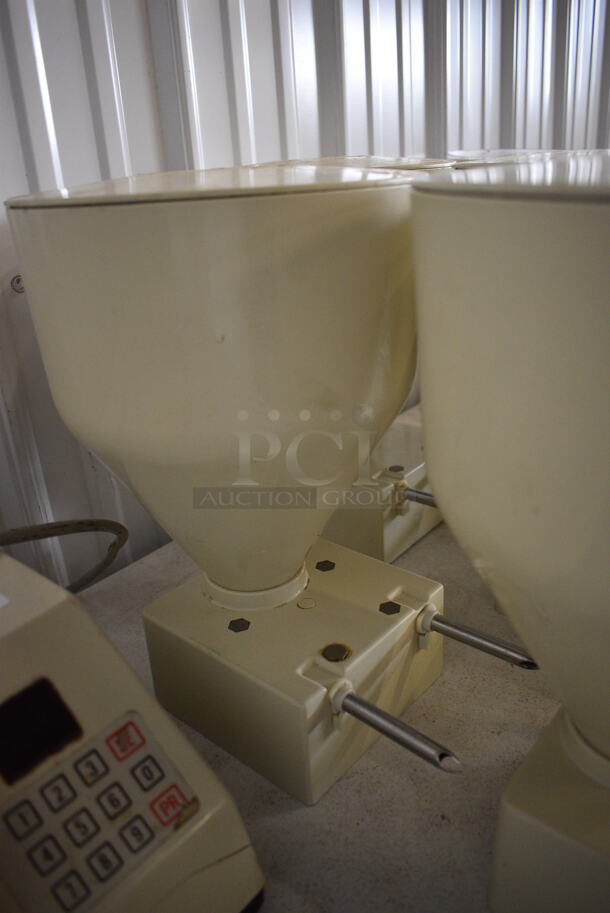 2 Poly Commercial Hoppers For Donut Pastry Filling Machine. Goes GREAT w/ Lot # 9! 9x11x13.5. 2 Times Your Bid!  - Image 4 of 4