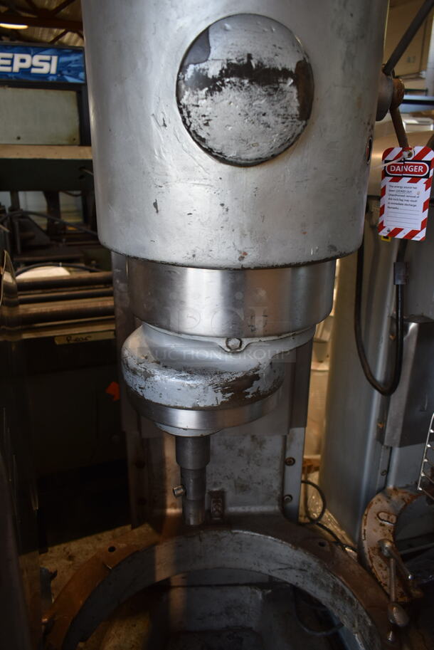 Hobart Metal Commercial Floor Style 140 Quart Planetary Dough Mixer. Appears To Be Model V1401. 208/250 Volts.  - Image 5 of 9