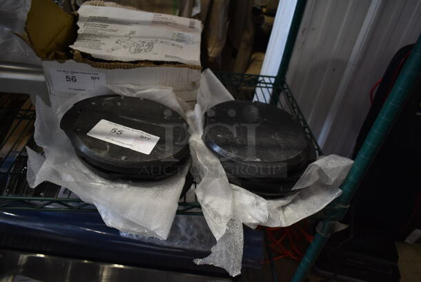ALL ONE MONEY! Lot of 12 BRAND NEW! Carlisle MDSCDP9 Black Pellet Plate Warming Discs.