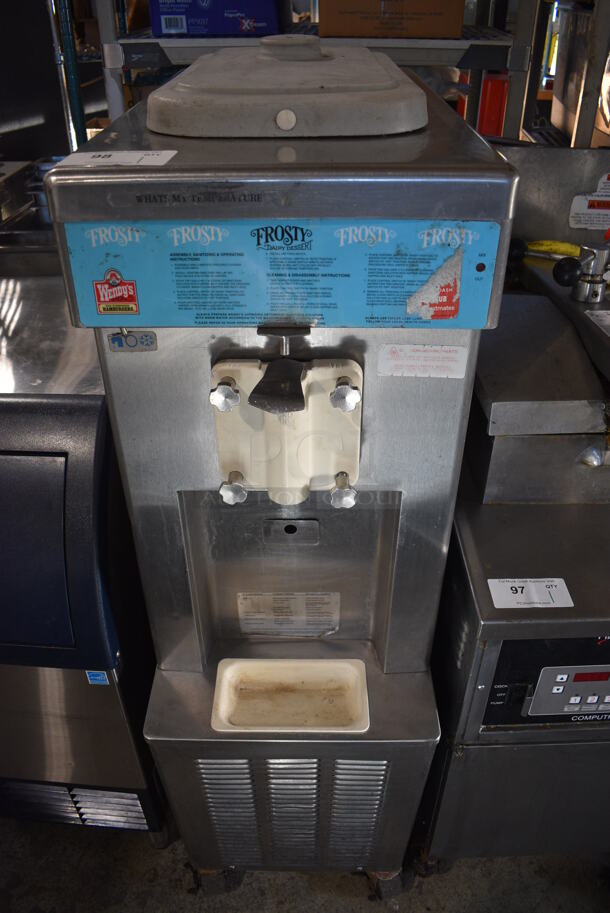 Taylor 358-33 Stainless Steel Commercial Floor Style Single Flavor Soft Serve Ice Cream Machine on Commercial Casters. 208-230 Volts, 3 Phase. 16x32x57 - Image 1 of 6