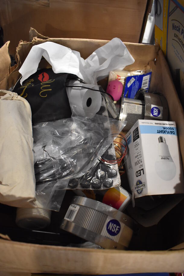 ALL ONE MONEY! Lot of 3 Tiers Worth of Various Items Including Disposable Cups, Lids, Receipt Printer Rolls and Mop Heads - Image 8 of 12