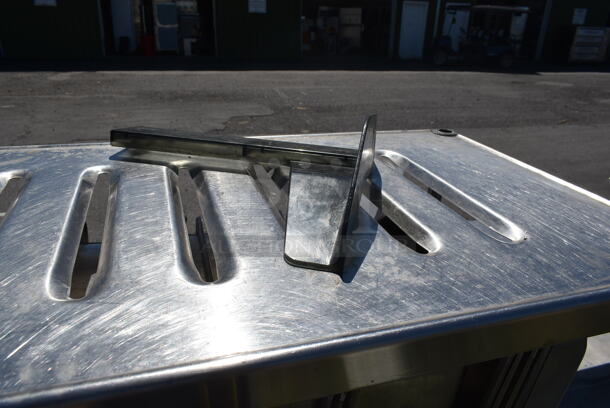 Metal 4 Tier Shelving Unit w/ Contents Including Stainless Steel Drop In Bins.  - Image 6 of 6