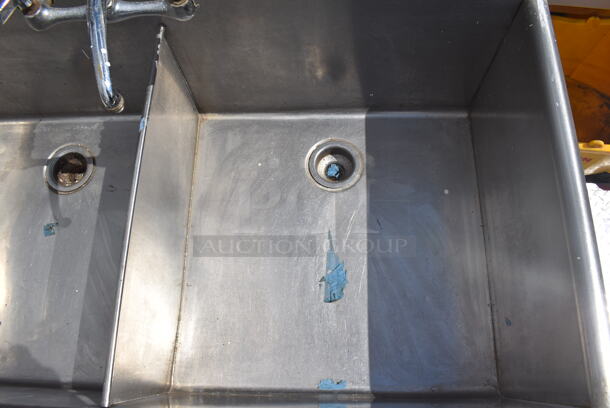 Stainless Steel Commercial 3 Bay Sink w/ Faucet and Handles. Bays 23x23x12 - Image 4 of 8