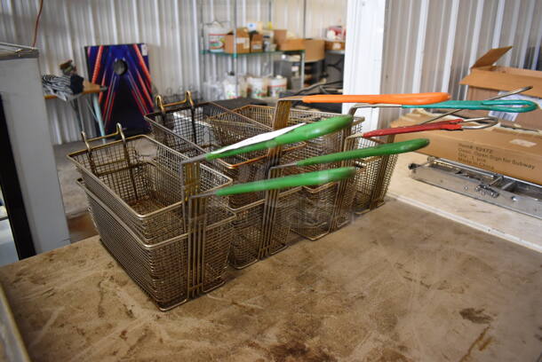 7 Various Metal Fry Baskets. Includes 6.5x25x11. 7 Times Your Bid! - Image 3 of 9