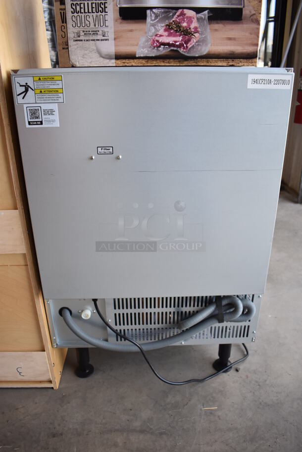 BRAND NEW! 2022 Avantco Ice UC-F-210-A Stainless Steel Commercial Undercounter Self Contained Full Cube Ice Machine/ Produces 222 lb per day. 115 Volts, 1 Phase. 26x26.5x39. Tested and Working! - Image 6 of 7