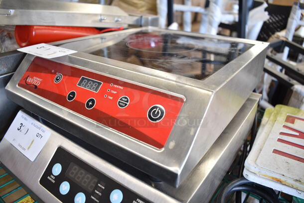 2021 Avantco 177IC3500 Stainless Steel Commercial Countertop Electric Powered Single Burner Induction Range. 208-240 Volts, 1 Phase.  - Image 3 of 4