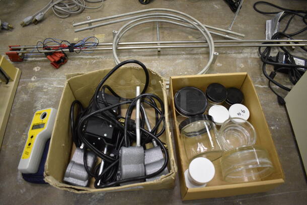 ALL ONE MONEY! Lot of Palintest 1000 Molybdate-Duo, Electrical Cords,Glass Canisters And Metal Coils (Main Building) - Image 1 of 5