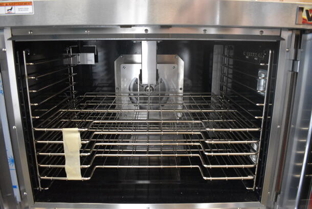BRAND NEW SCRATCH AND DENT! Vulcan Model VC5GD-11D1Z Stainless Steel Commercial Gas Powered Full Size Convection Oven w/ View Through Doors, Metal Oven Racks and Thermostatic Controls. 40x32x31 - Image 7 of 8