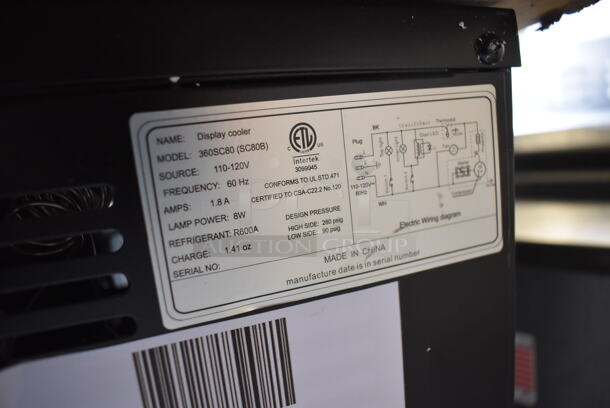 BRAND NEW IN BOX! Avantco 360SC80 Metal Commercial Countertop Mini Cooler Merchandiser w/ Poly Coated Racks. 110-120 Volts, 1 Phase. 18x17x36.5. Tested and Working! - Image 7 of 10