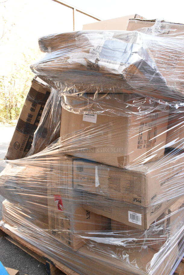 25 IN ORIGINAL BOX! Items Including SLBKSGRY SereneLife Home Mechanic Bicycle Repair Stand, STCMP65 Lanzar 3-Way Universal 80W High Powered Full Range Three-Way Car Stereo Speakers, Pyle Pontoon Boat Cover PCVHP661, Boomerang Lite Lacrosse Rebound Screen, SLGZX9 SereneLife 2/3 Wheel Golf Push Cart, Pyle Home PDA8BU 5.1-Channel Audio Receiver with Bluetooth Integrated Amplifier. 25 Times Your Bid!  - Image 11 of 12