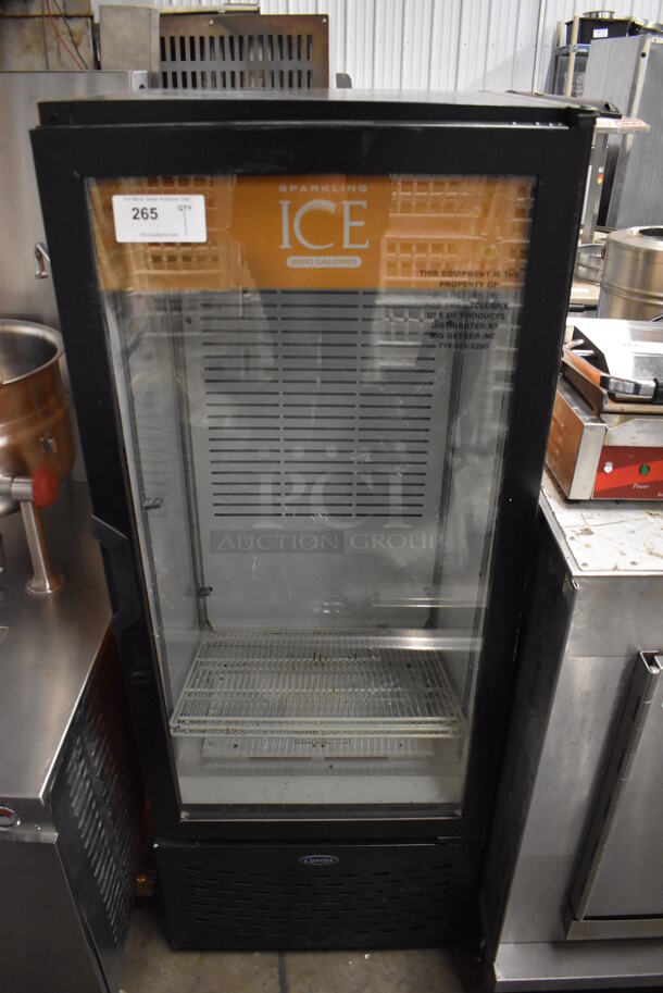 Carrier MC300 Metal Commercial Single Door Reach In Cooler Merchandiser w/ Poly Coated Racks. 115 Volts, 1 Phase. 25x25x64. Tested and Powers On But Does Not Get Cold - Image 1 of 5