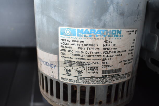 Marathon AWJ56T1105538E Motor. 200-230/460 Volts, 3 Phase.  - Image 2 of 2
