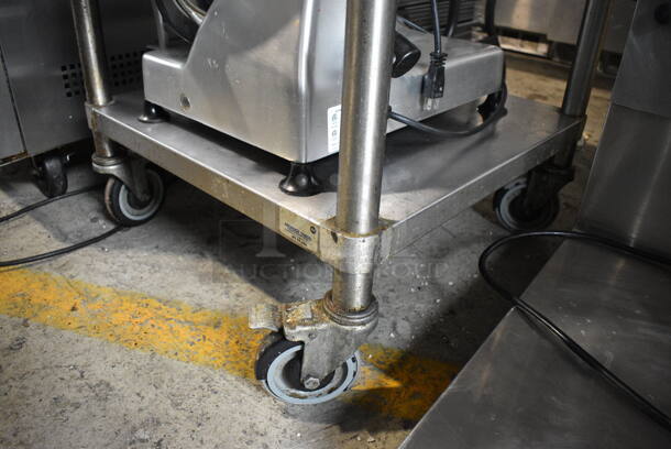 Stainless Steel Commercial Table w/ Stainless Steel Under Shelf on Commercial Casters. - Image 3 of 3