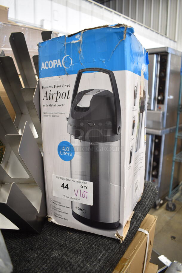 ALL ONE MONEY! Lot of Various BRAND NEW SCRATCH AND DENT! Items Including Acopa 553A40SSL Airpot, Lid Holder, Flat Tech FPB5030A05 22 1/2" x 21" Yellow Table Pad, Floor Mat. - Image 3 of 8