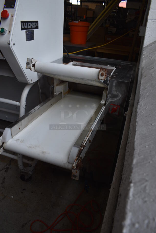 Metal Commercial Floor Style Dough Sheeter on Commercial Casters. 115 Volts, 1 Phase. 24x40x42. Tested and Powers On But Parts Do Not Move - Image 2 of 10
