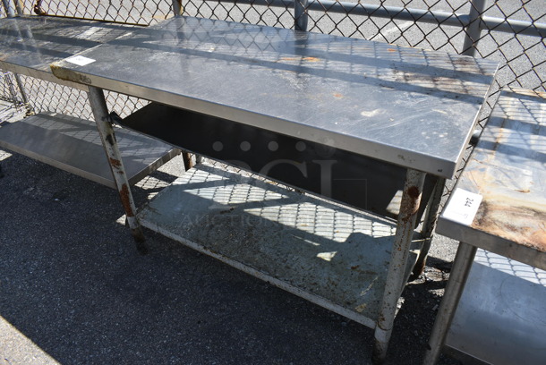 Stainless Steel Table w/ Metal Under Shelf. 48x24x34.5 - Image 2 of 3