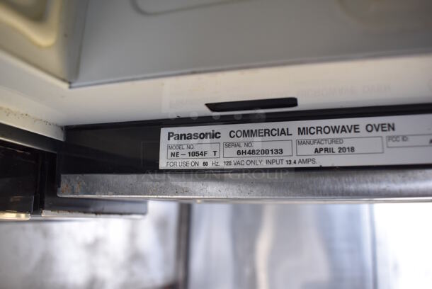 2018 Panasonic NE-1054F T Metal Countertop Microwave Oven. 120 Volts, 1 Phase. 20x13x11 - Image 6 of 7