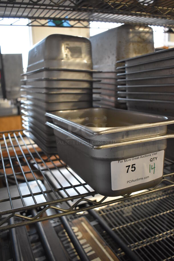 14 Stainless Steel 1/3 Size Drop In Bins. 1/3x4. 14 Times Your Bid! - Image 3 of 3