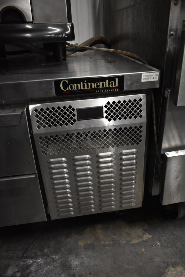 Continental Stainless Steel Commercial 2 Drawer Chef Base on Commercial Casters. 115 Volts, 1 Phase. Tested and Working! - Image 3 of 5