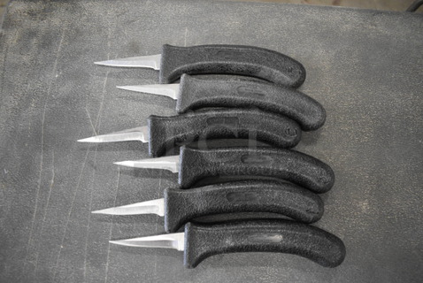 6 Sharpened Stainless Steel Poultry Knives. Includes 7.5". 6 Times Your Bid!