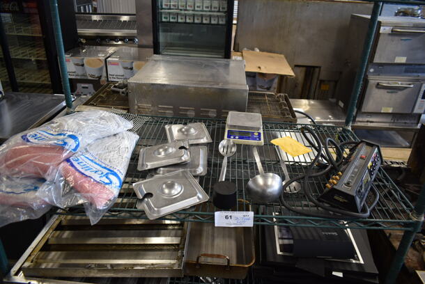 ALL ONE MONEY! TWO TIER LOT of Various Items Including Grease Filters and 1/6 Size Drop In Bin Lids! - Image 2 of 7