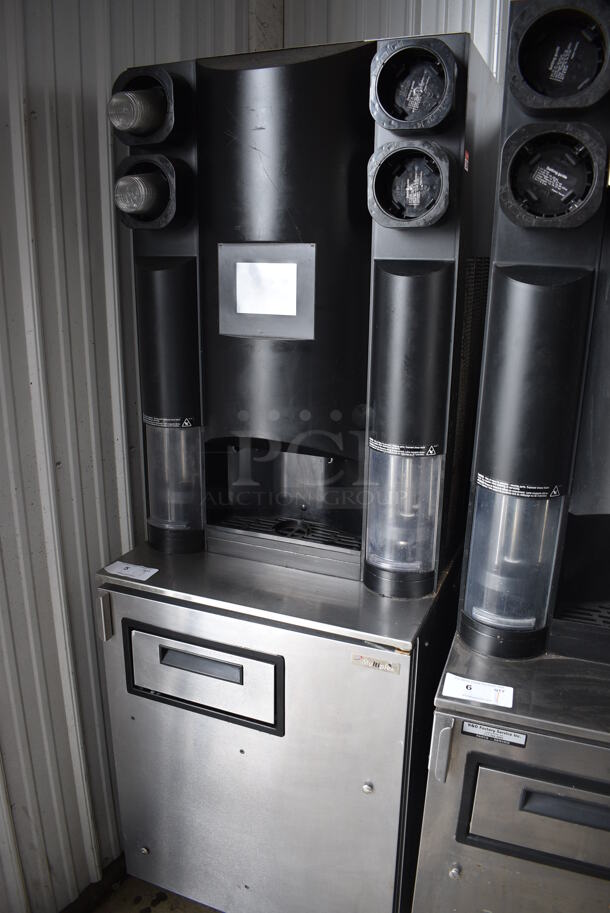 2017 Manitowoc Multiplex Model MB-8-1 Stainless Steel Commercial Blend In Cup Workstation on Single Door Undercounter Cooler on Commercial Casters. 115 Volts, 1 Phase. 26x33x75. Tested and Powers On But Does Not Get Cold and Digital Display Does Not Turn On - Image 2 of 7