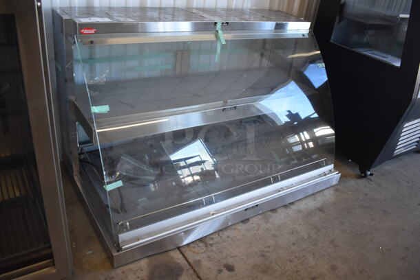 BRAND NEW SCRATCH AND DENT! Hatco GRCD-3PD Stainless Steel Commercial Countertop Heated Display Case Merchandiser. Missing Side Glass Panels. 120 Volts, 1 Phase. 45x26x28. Tested and Working! - Image 3 of 8