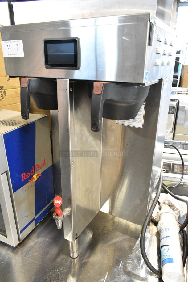 Curtis G4TP2T10A3100 Stainless Steel Commercial Countertop Coffee Machine w/ Hot Water Dispenser and 2 Poly Brew Baskets. 220 Volts, 1 Phase.  - Image 3 of 10