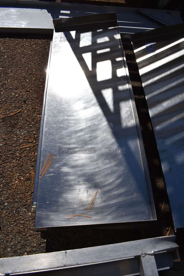 Stainless Steel Wall Mount Shelf w/ Brackets. 43x14.5x8 - Image 3 of 5
